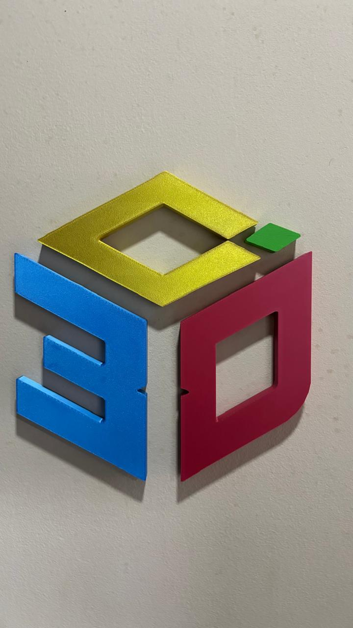 Logo 3D da 3D Criações impresso em 3D pela 3D Criações