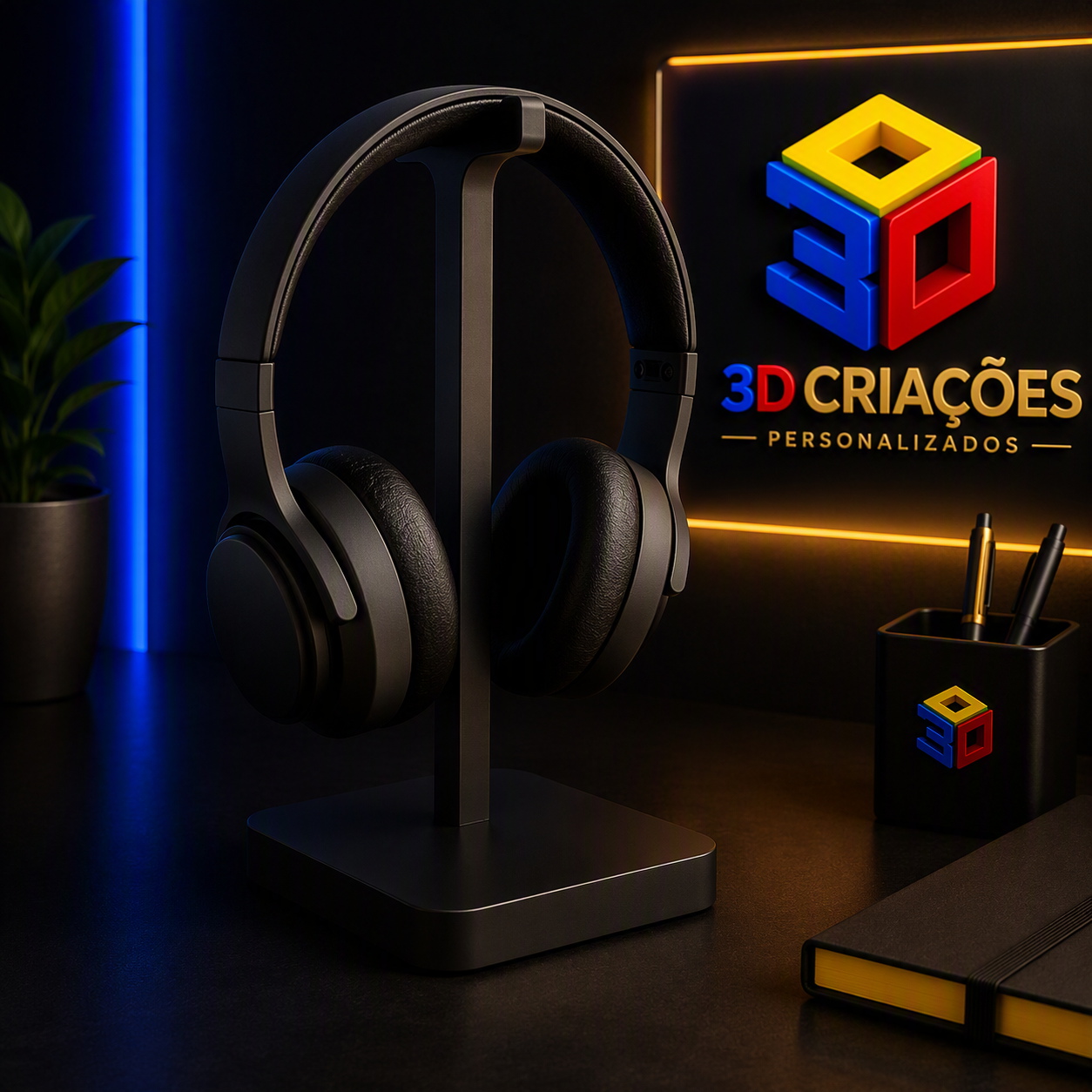 Suporte para fone de ouvido impresso em 3D pela 3D Criações